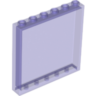 Lego panel, zeď 1x6x5, průhledná purpurová (6096709, 6245260)